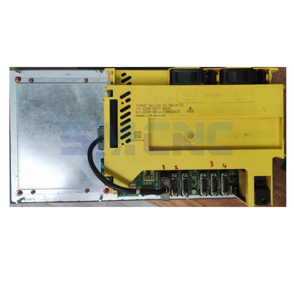 A02B-0311-B520 Fanuc 0i Mate-TC Cnc Kontrol Ünitesi arka görünüm