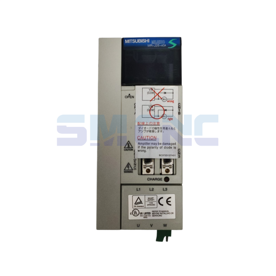 MR-J2S-40A Mitsubishi Servo Sürücü önden görünüm