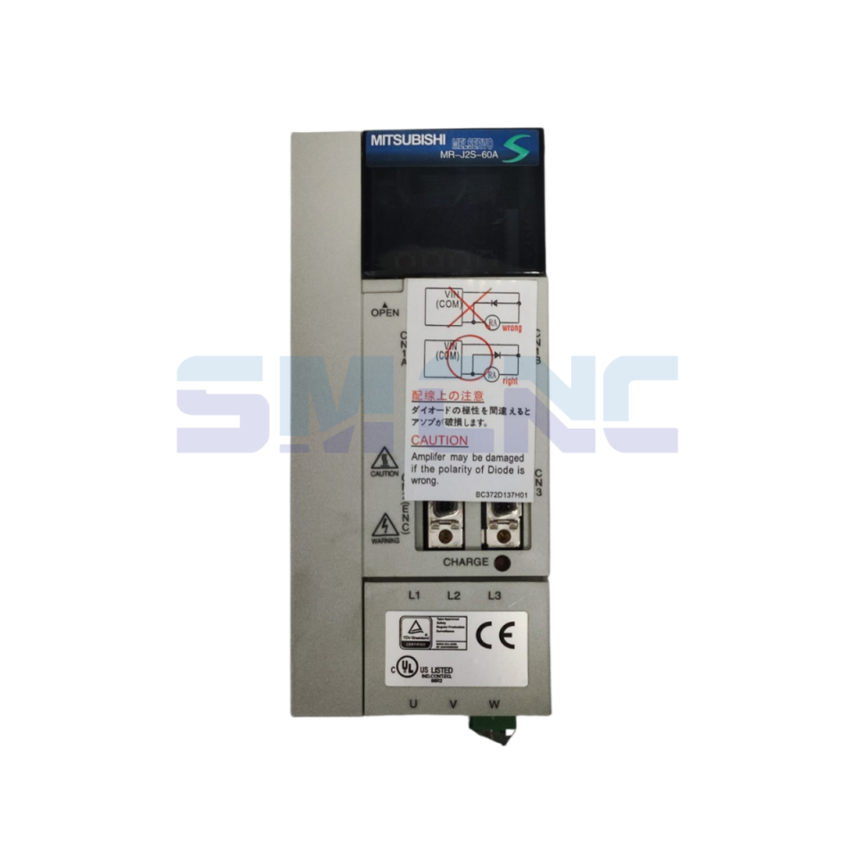 MR-J2S-60A Mitsubishi Servo Sürücü ön görünüm