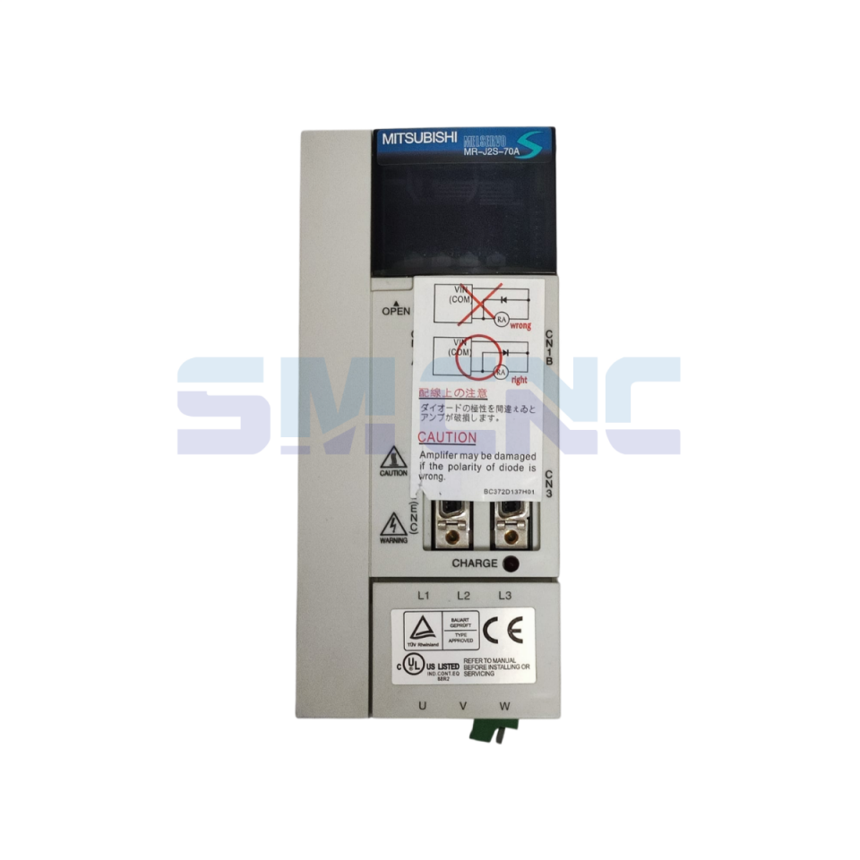 MR-J2S-70A Mitsubishi Servo Sürücü ön görünüm
