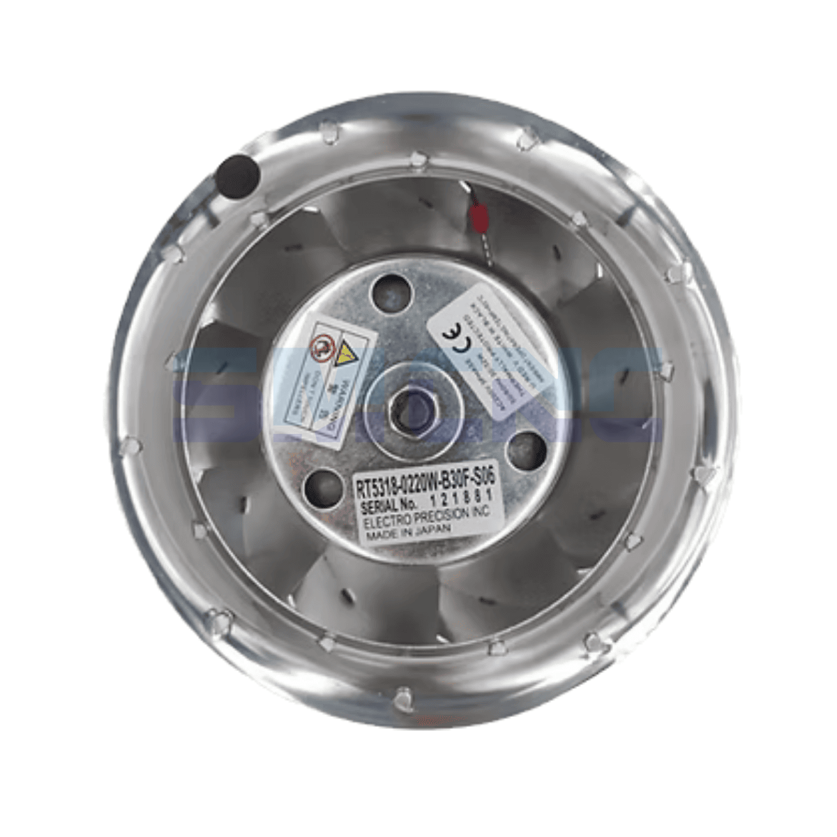 RT5318-0220W-B30F-S06 Mitsubishi Spindle Motor Fanı önden görünüm