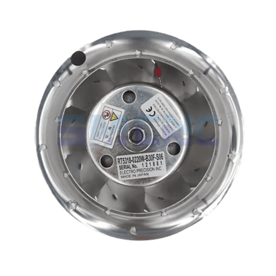 RT5318-0220W-B30F-S06 Mitsubishi Spindle Motor Fanı önden görünüm