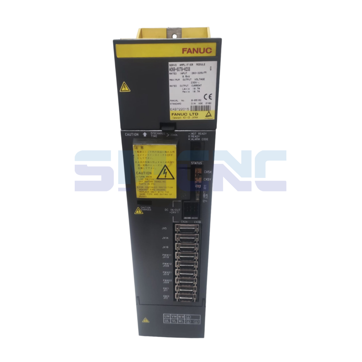 A06B-6079-H208 Fanuc Servo Sürücü önden görünüm