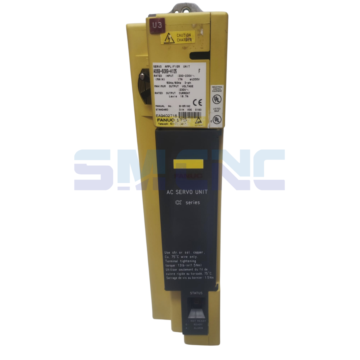 A06B-6089-H105 Fanuc Servo Sürücü önden görünüm