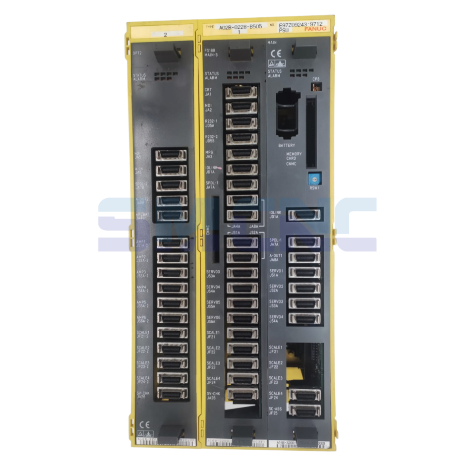A02B-0228-B505 Fanuc 18-MC kontrol ünitesi önden görünüm